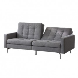 Sofa cama new york, clic clak en tela gris