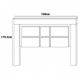 CABECERO Y DOS MESITAS LARA CON PATAS CAMBRIA GRAFITO Dormitorios de matrimonio 195,00 € 161,16 €