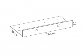 CAMA ARRASTRE DINA 90X190 NATURAL BLANCO dormitorios juveniles 78,00 € 64,46 €