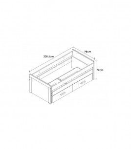 CAMA COMPACTO MODELO LARA CAMBRIA BLANCO Distribuidor 240,00 € 198,35 €