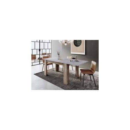 MESA COMEDOR MODELO LONDINES EN ROBLE LAMINADO Y GRIS MUEBLE CON ENVÍO EN 72 HORAS 144,00 € 119,01 €