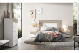Dormitorio matrimonio modelo Luce en Sable y blanco mesitas Cannes Dormitorios de matrimonio 206,00 € 170,25 €