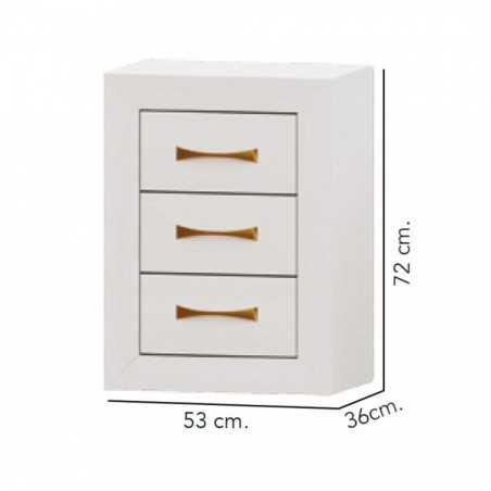 Dormitorio modelo niza 15 en blanco dorado