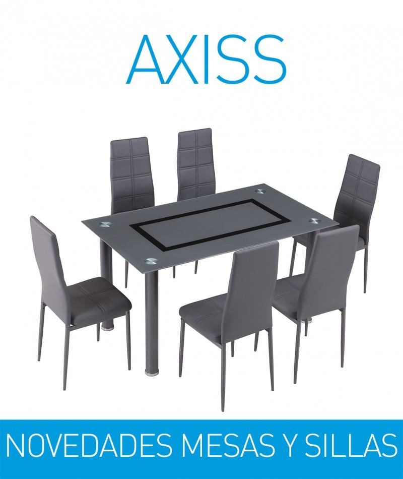 subtítulo Sencillez mariposa Conjunto de oferta mesa comedor +6 sillas Modelo Axiss