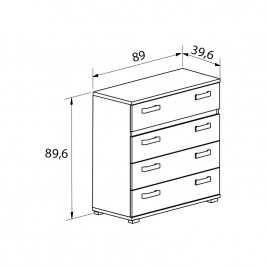 Cómoda de dormitorio modelo rambla