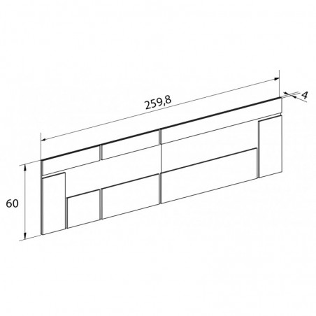 Cabecero de dormitorio con leds y 2 mesitas modelo rambla